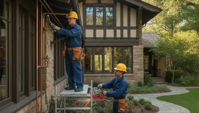San Mateo, CA plumber repairing a residential pipe for local plumbing service