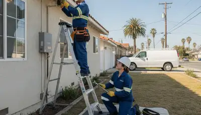 San Mateo, CA plumber repairing a residential pipe for plumbing service