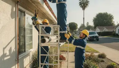 San Mateo, CA plumber repairing a residential pipe for leak and plumbing repair service