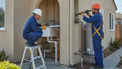 Plumber repairing a pipe in San Mateo, CA for reliable plumbing repair service