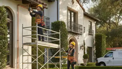 Plumber repairing a leak in San Mateo, CA for local plumbing service
