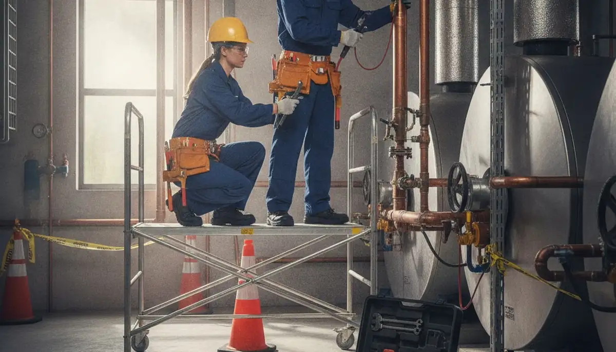 San Mateo, CA plumber repairing a home pipe for fast, reliable plumbing service