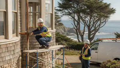 San Mateo, CA plumber repairing a residential pipe for plumbing service