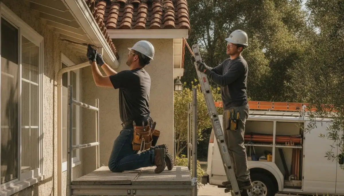 Plumber repairing a leak in San Mateo, CA for plumbing repair service