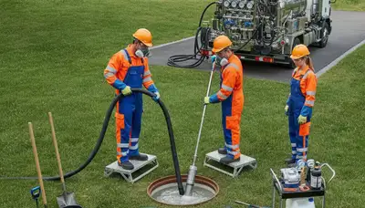 San Mateo plumber cleaning septic tank for residential septic maintenance