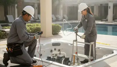 Spa repair service in San Mateo, CA for home spa diagnostics and lasting plumbing fixes