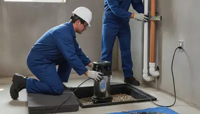 Sump pump installation in San Mateo, CA for home flood protection by On Call Plumbers